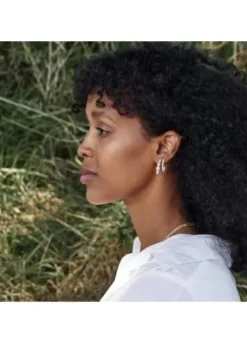 BYBIEHL SMALL PEARL HOOP ØRESTIKKER SØLV MED PERLER 16 MM - 4-032wp-R