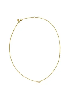 BYBIEHL STARDUST HALSKÆDE SØLV FORGYLDT MED ZIRKONIA - 3-4606A-GP