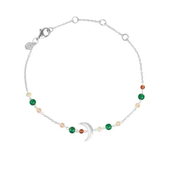 BYBIEHL SUMMER MOON ARMBÅND SØLV MED PERLER OG STEN - 2-5202M-R