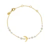BYBIEHL SUMMER MOON ARMBÅND FORGYLDT SØLV MED PERLER - 2-5203WP-GP
