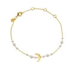 BYBIEHL SUMMER MOON ARMBÅND FORGYLDT SØLV MED PERLER - 2-5203WP-GP