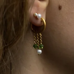 BYBIEHL TIENNE HOOP ØRERINGE SØLV FORGYLDT - 4-038M-GP