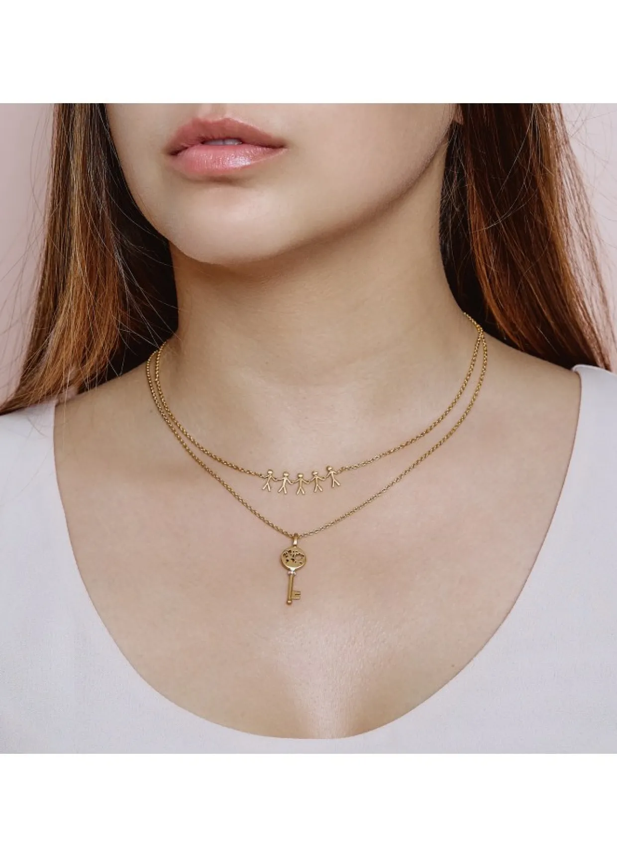 BYBIEHL TOGETHER FAMILY 5 HALSKÆDE FORGYLDT SØLV - 3-2005-GP