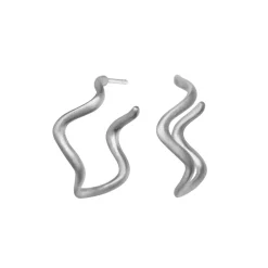 BYBIEHL WAVE HOOPS SØLV - 4-3701-R