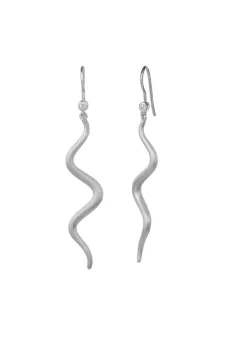 BYBIEHL WAVE ØREHÆNGER SØLV - 4-021-R