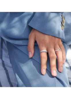 BYBIEHL WAVE RING SØLV MED ZIRKONIA - 5-3701A-R