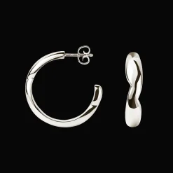 CAMIILE BRINCH STORE PUFFER ØRERINGE SØLV - BPUH