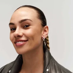 CAMIILE BRINCH STORE PUFFER ØRERINGE SØLV - BPUH