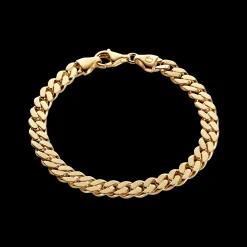 CAMILLE BRINCH ARMBÅND PANSER MEDIUM I FORGYLDT SØLV 19 CM - MPA-FG-19