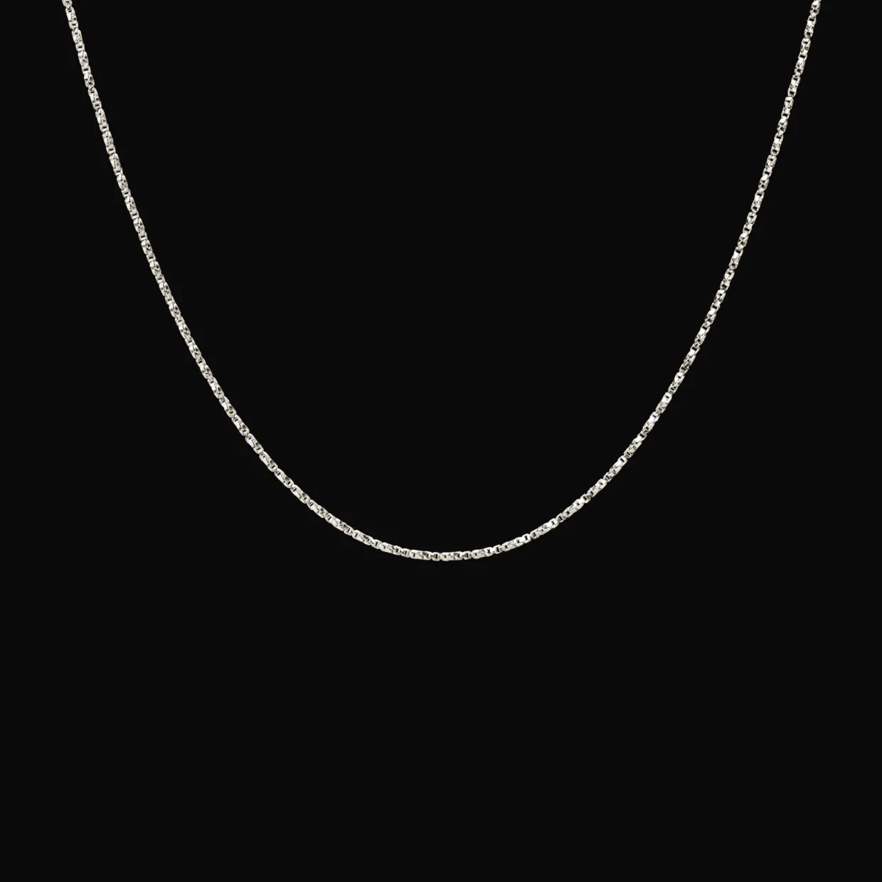 CAMILLE BRINCH BASIC PUFFER HALSKÆDE SØLV 45 CM - BPUC-M