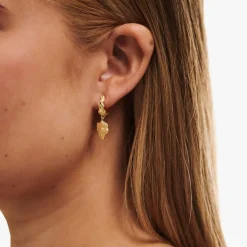 CAMILLE BRINCH BLURRY LAYERS LARGE ØRERINGE FORGYLDT SØLV - LBLAOE-FG