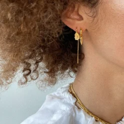 CAMILLE BRINCH BLURRY LAYERS EARLINES ØRERINGE FORGYLDT SØLV - BLAOE-FG