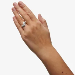 CAMILLE BRINCH BLURRY LAYERS MELLEM SØLV RING - MBLAR