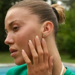 CAMILLE BRINCH CONTRAST SØLV ØRERINGE - COSE