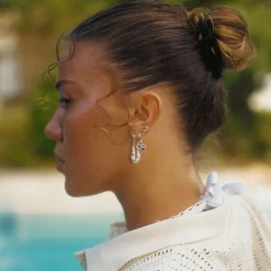 CAMILLE BRINCH CONTRAST SØLV ØRERINGE - COSE