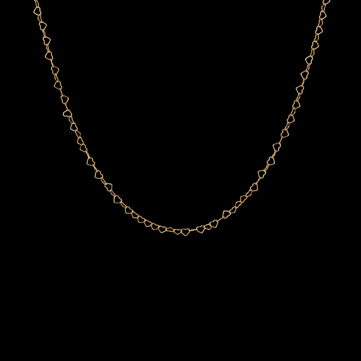 CAMILLE BRINCH ESSENTIA HJERTE HALSKÆDE FORGYLDT SØLV - EHN-FG-45