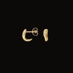 CAMILLE BRINCH HUGGED ESSENTIA STUD EARRINGS I FORGYLDT SØLV - HEE-FG