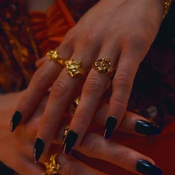 CAMILLE BRINCH INFINITY FLAMES RING FORGYLDT SØLV - IFLR-FG