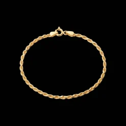 CAMILLE BRINCH LARGE TWISTED ARMBÅND I FORGYLDT SØLV 18 CM - LTSPB-FG-18