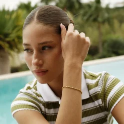 CAMILLE BRINCH LARGE TWISTED ARMBÅND I FORGYLDT SØLV 18 CM - LTSPB-FG-18