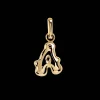 CAMILLE BRINCH LETTER PUFFER CHARM A I FORGYLDT SØLV - APUL-FG-P