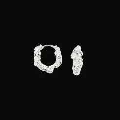 CAMILLE BRINCH LEVITATE CRUSH SMALL ØRERINGE SØLV - SLCRH