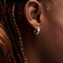 CAMILLE BRINCH LEVITATE CRUSH SMALL ØRERINGE SØLV - SLCRH