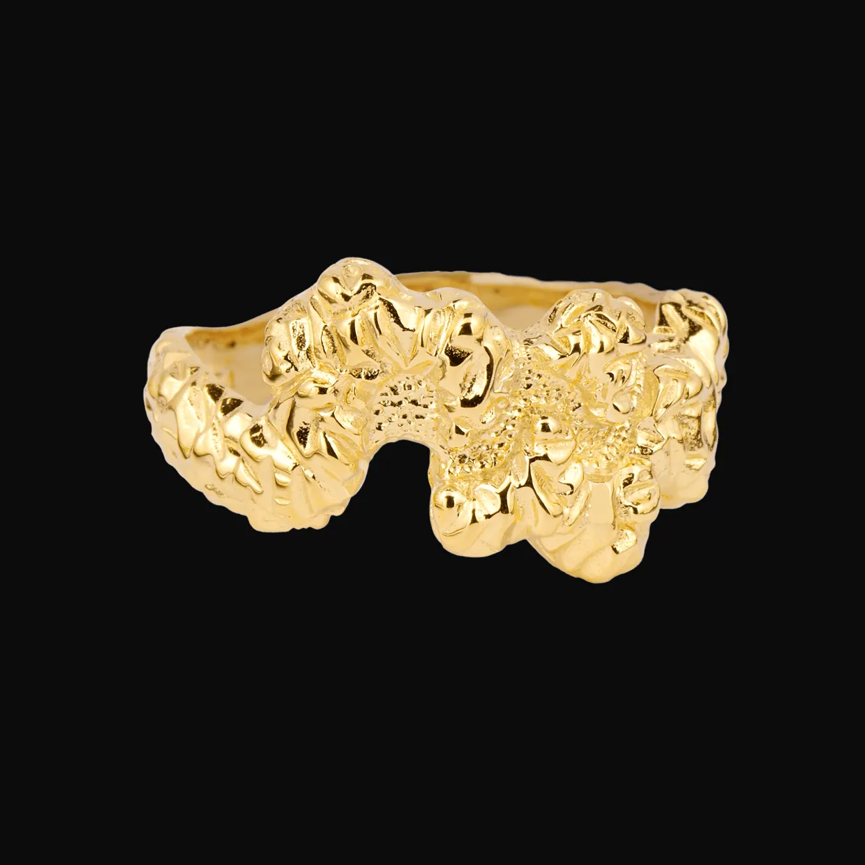 CAMILLE BRINCH LEVITATE CRUSH RING FORGYLDT SØLV - LCRR-FG