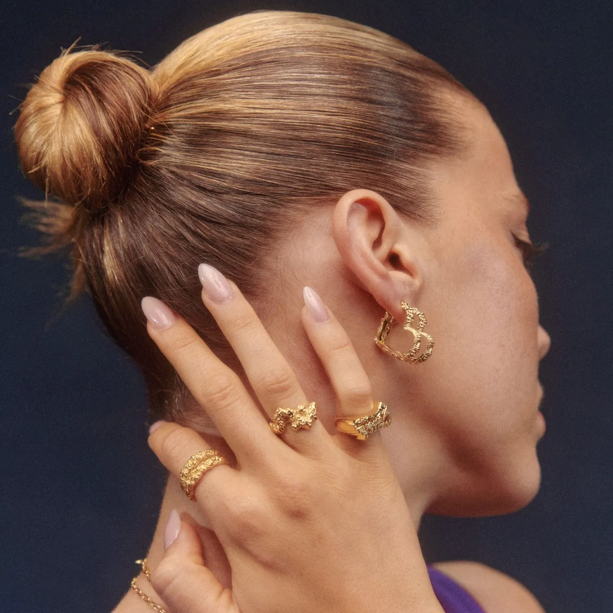 CAMILLE BRINCH LEVITATE CRUSH RING FORGYLDT SØLV - LCRR-FG