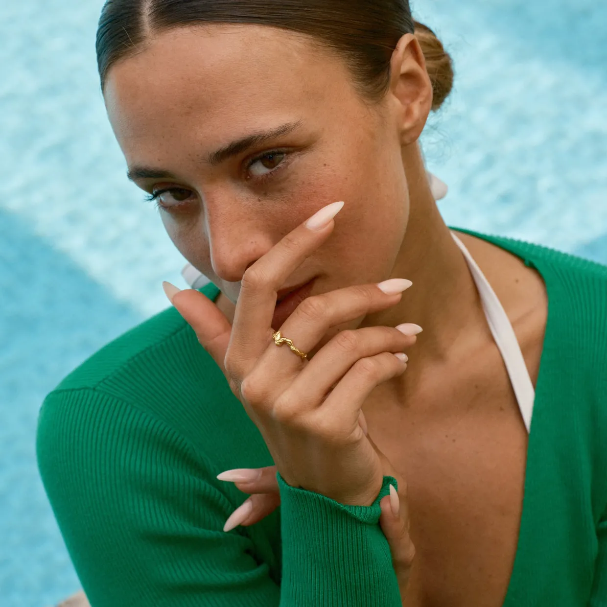 CAMILLE BRINCH LILLE FUSION CONTRAST RING FORGYLDT SØLV - SFCOR-FG