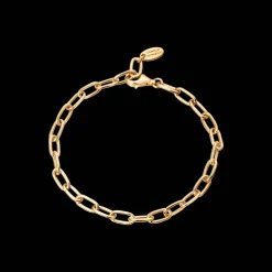 CAMILLE BRINCH LINK PUFFER ARMBÅND FORGYLDT SØLV 17 CM - LPUB-FG-17