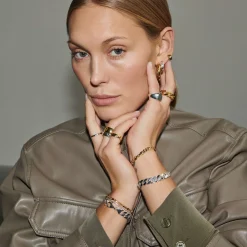 CAMILLE BRINCH MEDIUM ARMBÅND FORGYLDT SØLV 17 CM - MCBA-FG-17