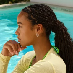 CAMILLE BRINCH MEDIUM DOTS HOOPS I SØLV - MDH