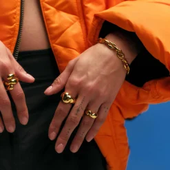 CAMILLE BRINCH MEDIUM PUFFER RING FORGYLDT SØLV - MPUR-FG