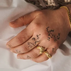 CAMILLE BRINCH MELLEM BLURRY LAYERS RING FORGYLDT SØLV - MBLAR-FG