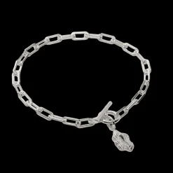 CAMILLE BRINCH NUGGET LAYERS T-LOCK ARMBÅND SØLV - NLATA-18