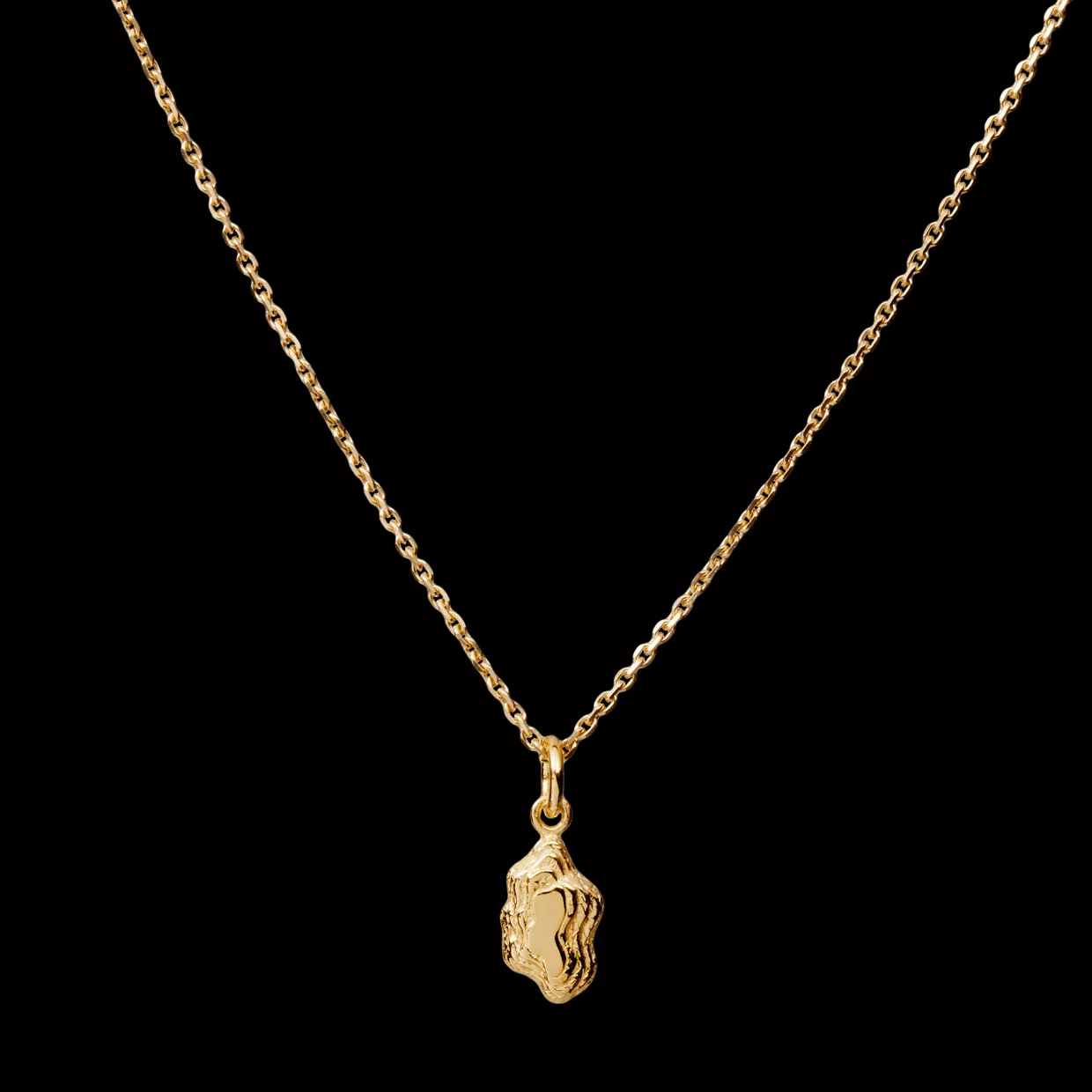 CAMILLE BRINCH NUGGET LAYERS MINI HALSKÆDE FORGYLDT SØLV - MNLAH-FG-K