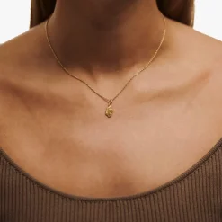 CAMILLE BRINCH NUGGET LAYERS MINI HALSKÆDE FORGYLDT SØLV - MNLAH-FG-K