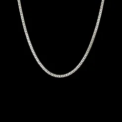 CAMILLE BRINCH SHINY SPARKLY HALSKÆDE I SØLV 42 CM - SSPN-42