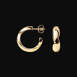 CAMILLE BRINCH SMÅ PUFFER ØRERINGE FORGYLDT SØLV - SPUH-FG