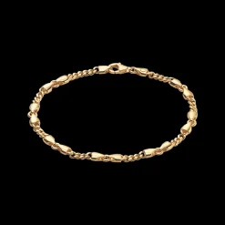 CAMILLE BRINCH SMALL CB BRACELET SØLV FORGYLDT ARMBÅND 18 CM - LCBA-FG-18