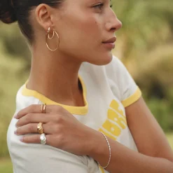 CAMILLE BRINCH SMALL ESSENTIA ARMBÅND SØLV 19 CM - SEB-19