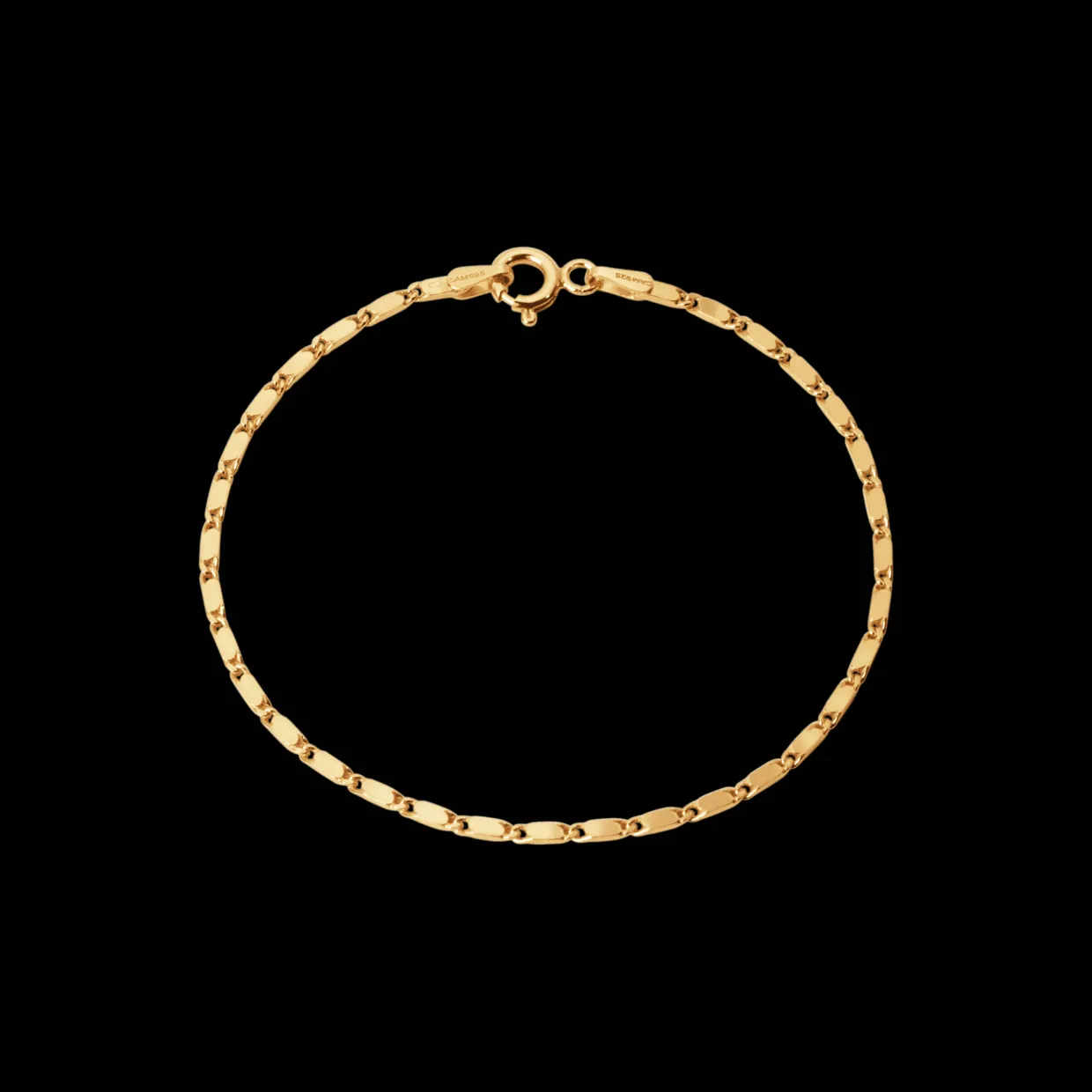 CAMILLE BRINCH SMALL ESSENTIA ARMBÅND FORGYLDT SØLV 19 CM - SEB-FG-19