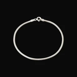 CAMILLE BRINCH SMALL ESSENTIA SNAKE ARMBÅND SØLV - SESB-18