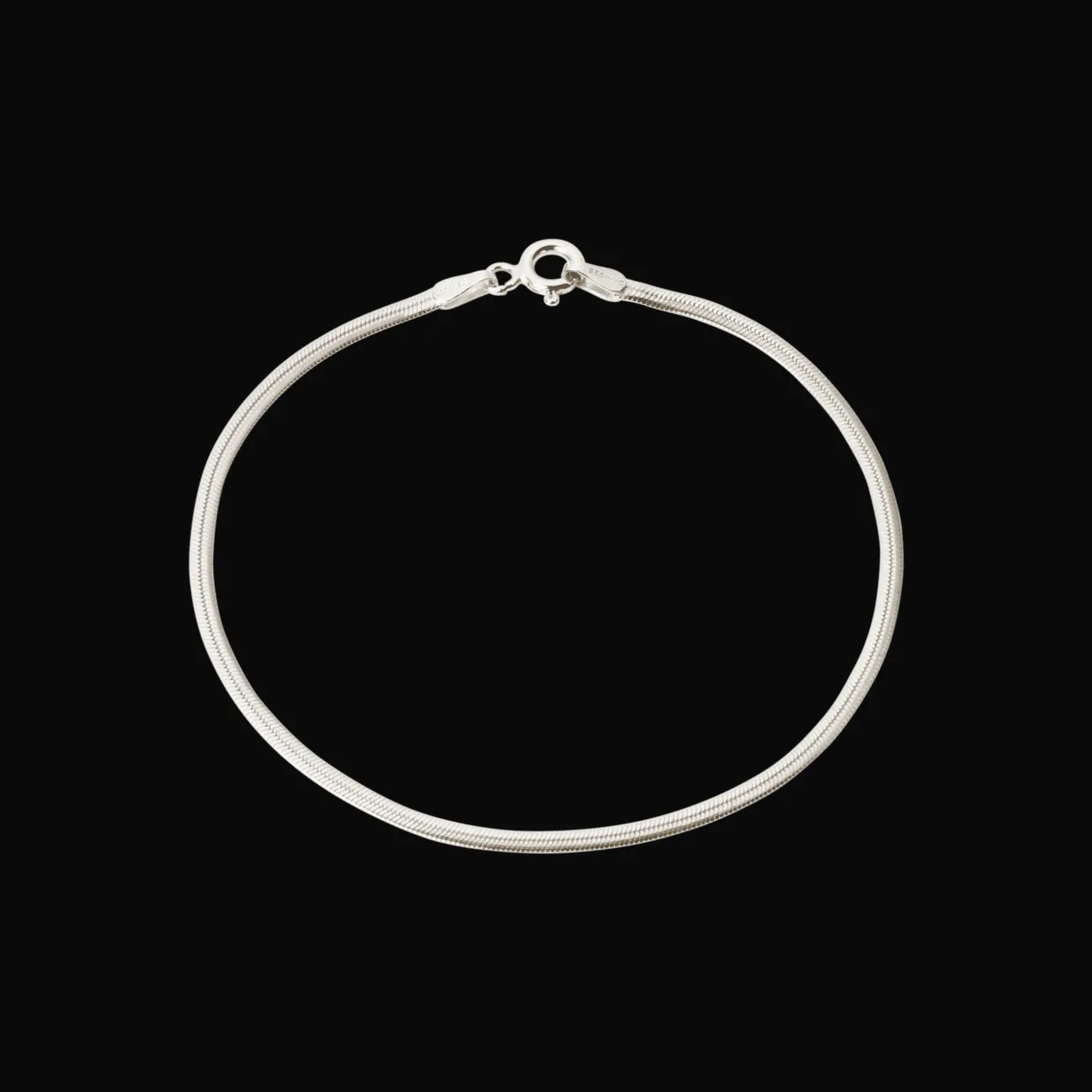 CAMILLE BRINCH SMALL ESSENTIA SNAKE ARMBÅND SØLV - SESB-18