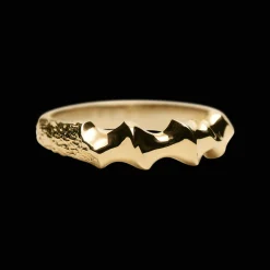 CAMILLE BRINCH SMALL PHOENIX FLAMES RING SØLV FORGYLDT - SPFLR-FG