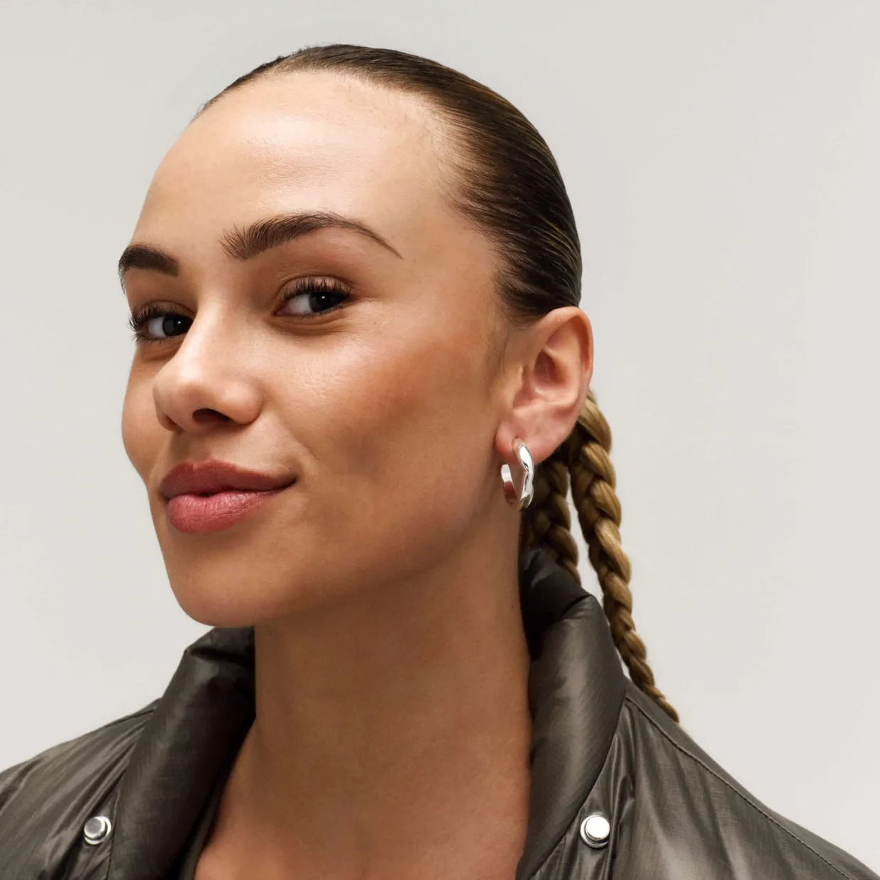 CAMILLE BRINCH SMALL PUFFER ØRERINGE SØLV - SPUH