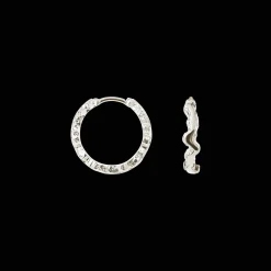 CAMILLE BRINCH SMALL SHINY SPARKLY HOOPS ØRERINGE I SØLV - SSSPH