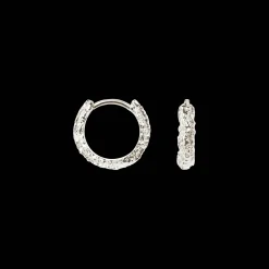CAMILLE BRINCH SMALL SPARKLY HOOPS I SØLV - SSPH