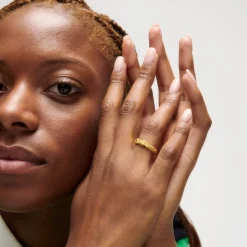 CAMILLE BRINCH STACKING CRUSH RING FORGYLDT SØLV - SCRR-FG